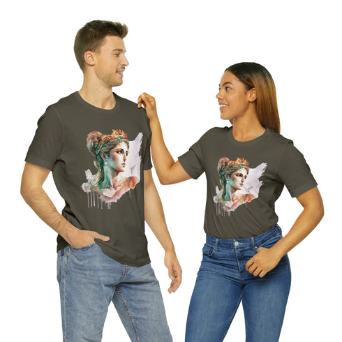 Greecian Goddess in Watercolor - Short Sleeve Tee